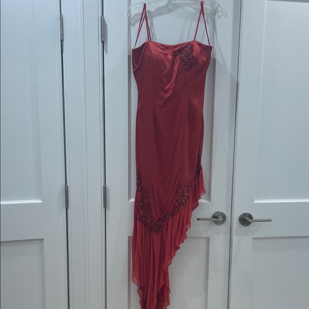 Terani Couture Asymmetrical Red Dress